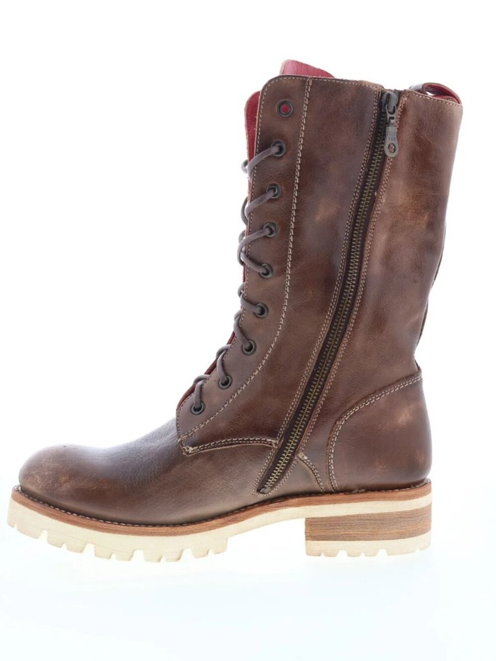 BED|STÜ Posh Lace Up Casual Dress Boots Women's 6.5 Olive Driftwood ~ New in Box